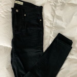 Madewell 9” Skinny High Rise Black Jean Size 28